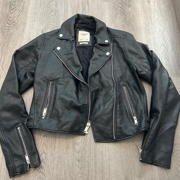 Abercrombie and fitch leather jacket - Picture 1 of 3